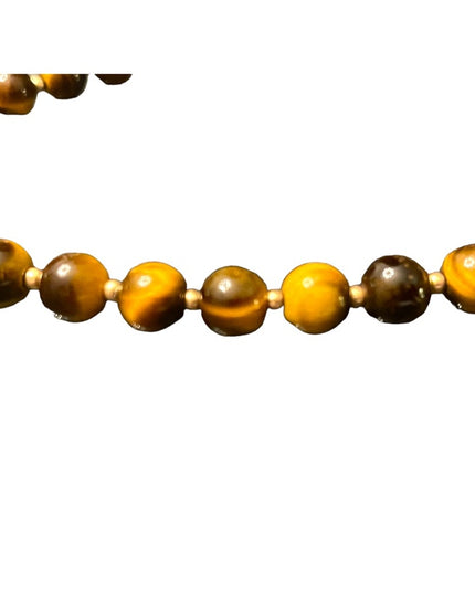 Lovely Tiger eye Bead necklace with tiger eye pendant stones
