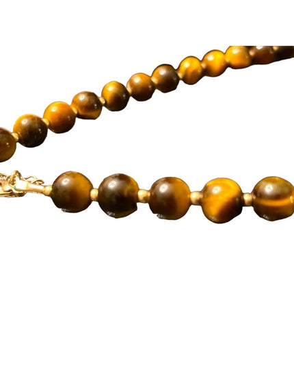 Lovely Tiger eye Bead necklace with tiger eye pendant stones