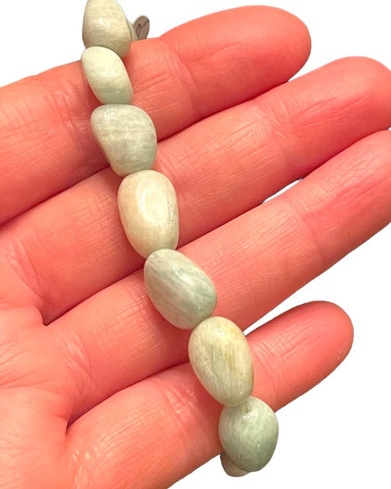 Lovely Blue Larimar stone chunky bracelet bead stretchy