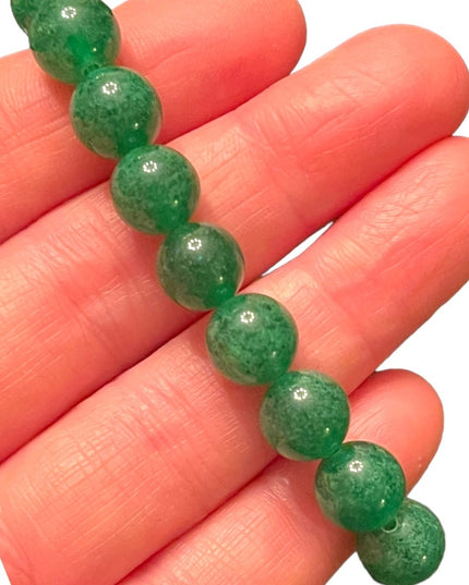 Lovely imported apple green Jadite Bead stretchy bracelet