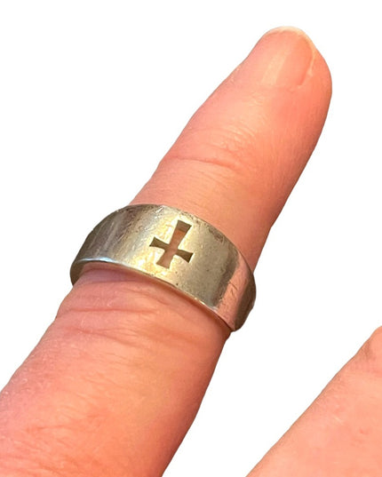 Vintage James Avery cut out cross religious Ring sterling silver 925