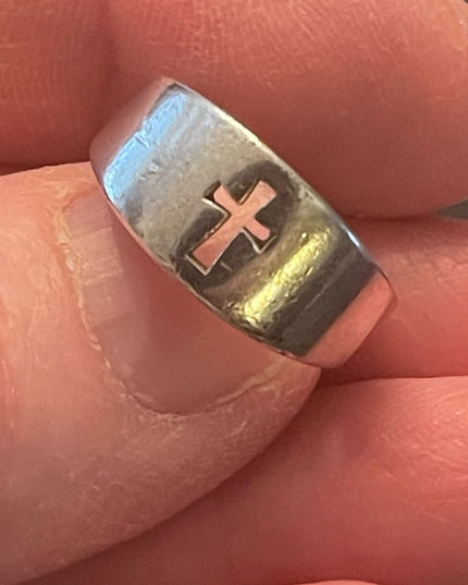 Vintage James Avery cut out cross religious Ring sterling silver 925