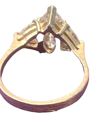 Sterling silver Sooo real 925 Fancy CZ dinner ring