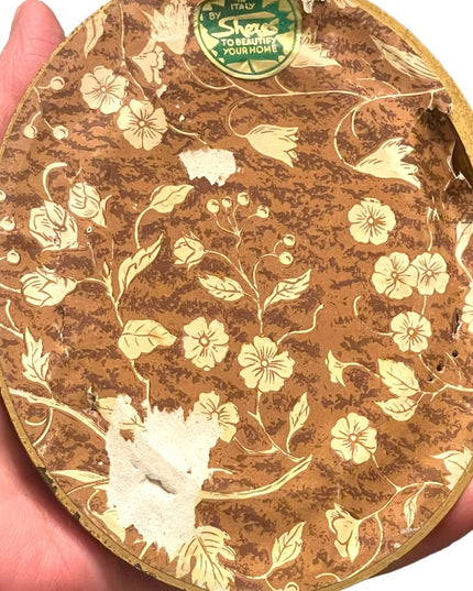 - Vintage Sheres ITALY 1950s Ceramic cameo fancy picture wall hanging SM gold