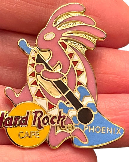 hard rock Cafe Phoenix enameled brooch gold finish