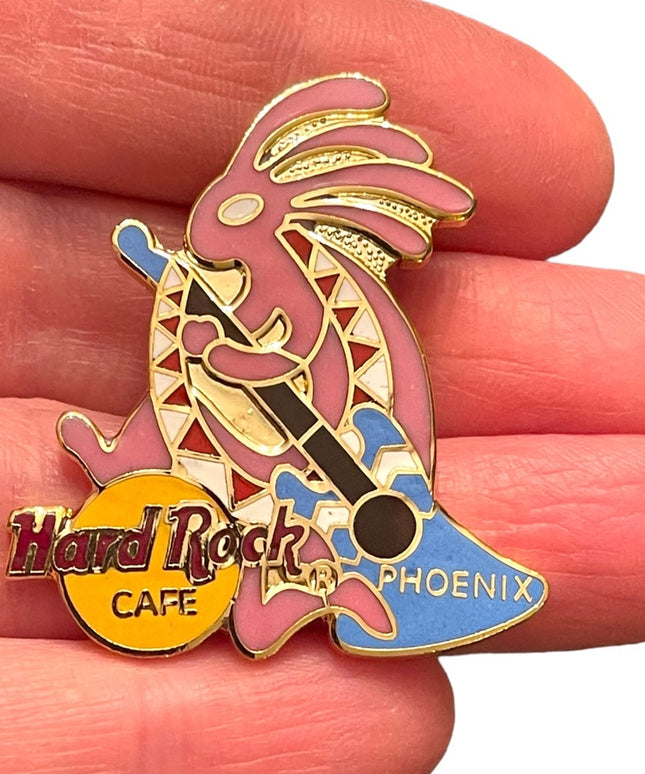 hard rock Cafe Phoenix enameled brooch gold finish