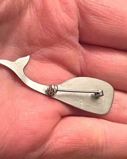 Vintage 1960s Beau Sterling WALE brooch