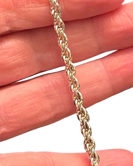 Lovely sterling silver 925 4mm solid rope chain bracelet