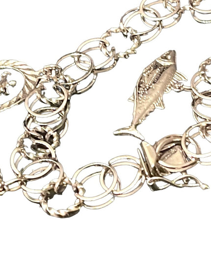 Lovely vintage sterling silver 925 Charm bracelet with charms