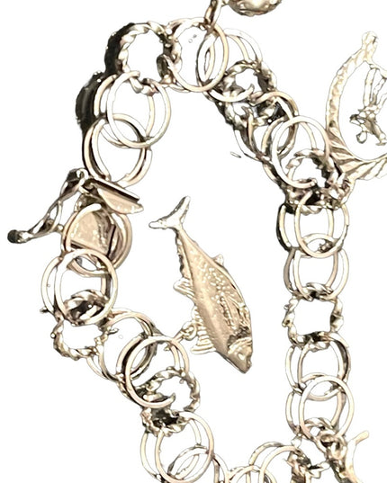 Lovely vintage sterling silver 925 Charm bracelet with charms