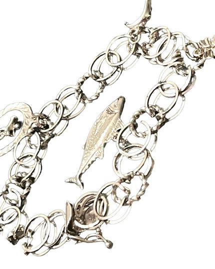 Lovely vintage sterling silver 925 Charm bracelet with charms