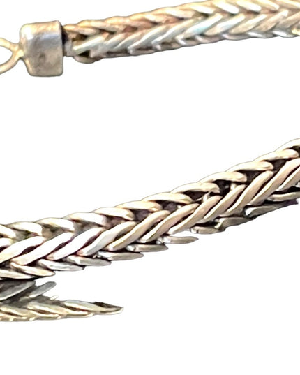 Vintage Solid Sterling silver 925 Wheat chain bracelet Bali Balenisian