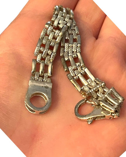Lovely solid sterling silver 925 fancy link bracelet