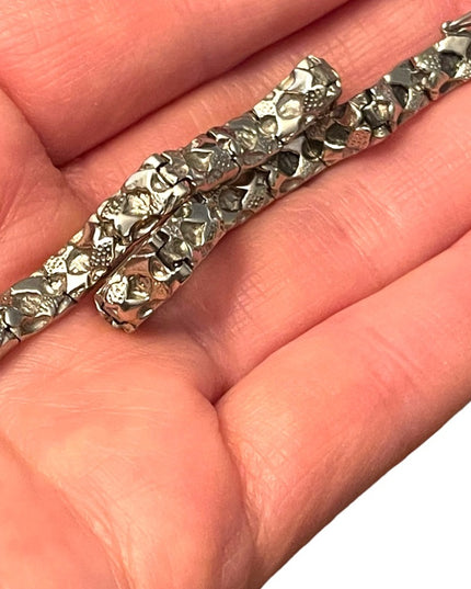 Vintage sterling silver 925 Solid modernist nugget bracelet