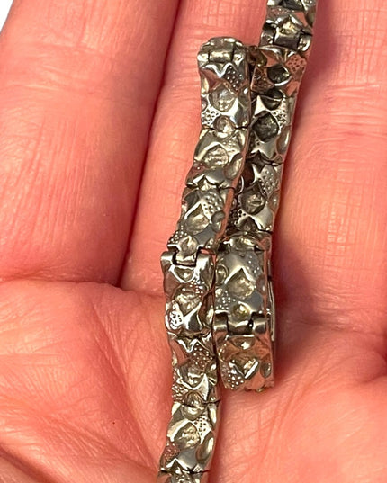 Vintage sterling silver 925 Solid modernist nugget bracelet