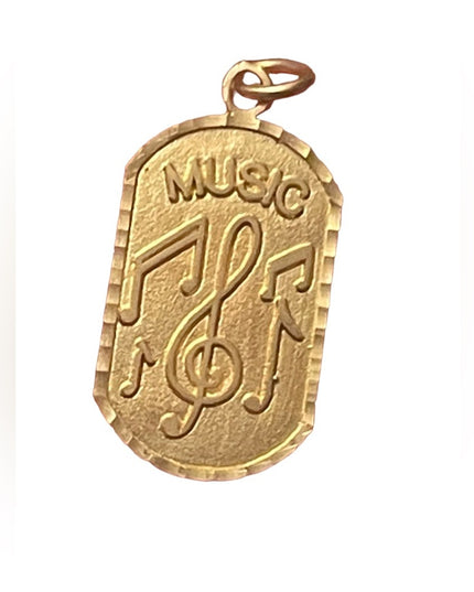 Vintage 10k GOLD Music Bracelet charm