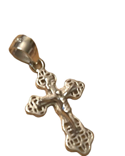 Sterling silver 925 Jerusalem Crucifix necklace pendant cross religious