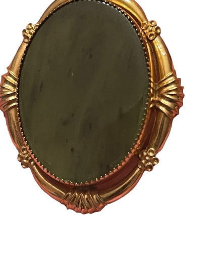 Vintage 12k Gold filled Green Jade Pendant & Earrings set