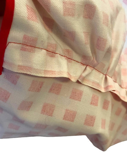 Vintage 1970s Heavy cotton Gingham 3/4 Apron Handmade High quality VG New cond