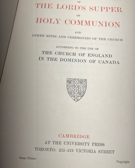 Vintage 1950s Catholic Holy Communion & Other services book Bk leather HC book