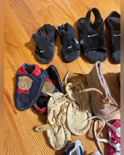 LOT of 17 pairs Various Sz & brand Name Boy BABY shoes