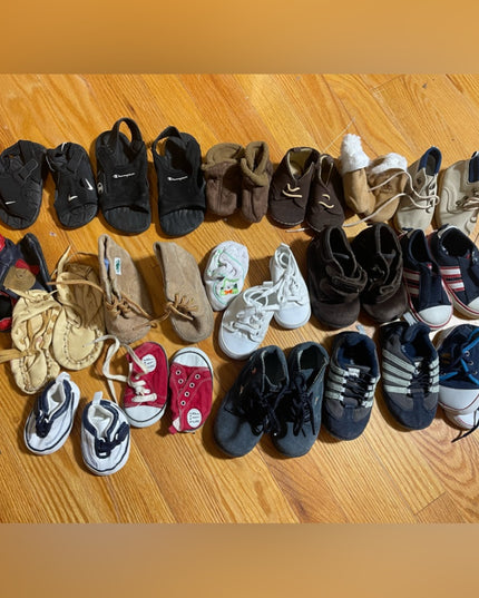 LOT of 17 pairs Various Sz & brand Name Boy BABY shoes
