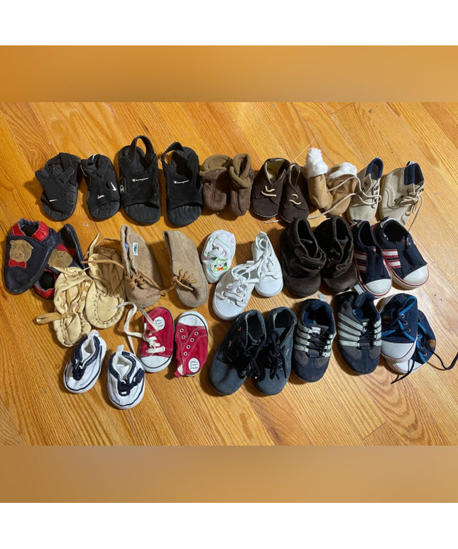 LOT of 17 pairs Various Sz & brand Name Boy BABY shoes