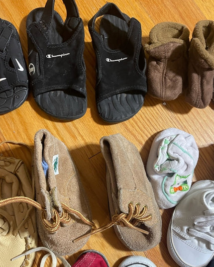LOT of 17 pairs Various Sz & brand Name Boy BABY shoes