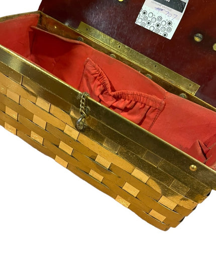 Vintage 1950s Dorset Rex Fifth Ave Metal mesh gold finish acrylic box purse