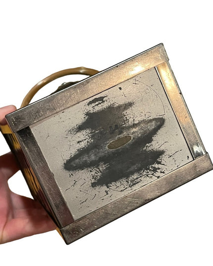 Vintage 1950s Dorset Rex Fifth Ave Metal mesh silver finish acrylic box purse