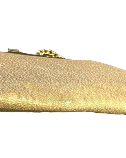 Vintage gold metalic with gold hardware wristlet 1950s
