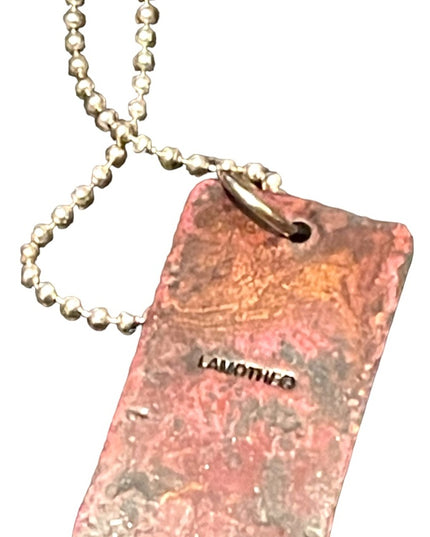 Stacy Lamothe Sterling copper “HAY” Horse pendant necklace handmade artisan