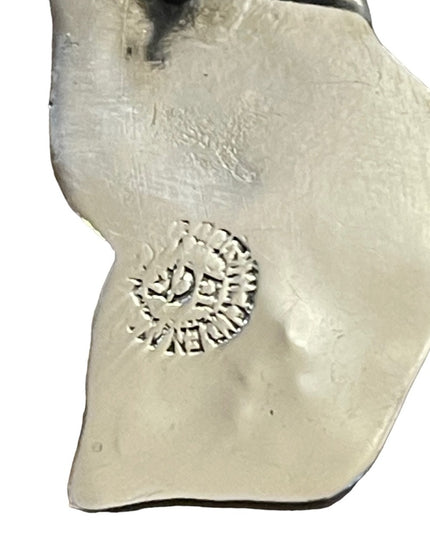 Vintage 1940s ECF Mexico Abalone Inlay Sterling silver 925 Fancy LG butterfly