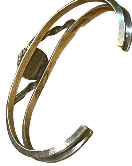 Vintage Silver Southwestern Turquoise hand made bangle bracelet