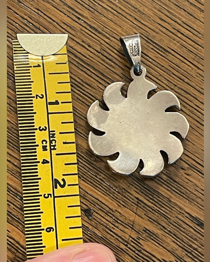 Vintage La Cara Del Sol Sterling silver Mexico 925 Necklace pendant Hallmarked