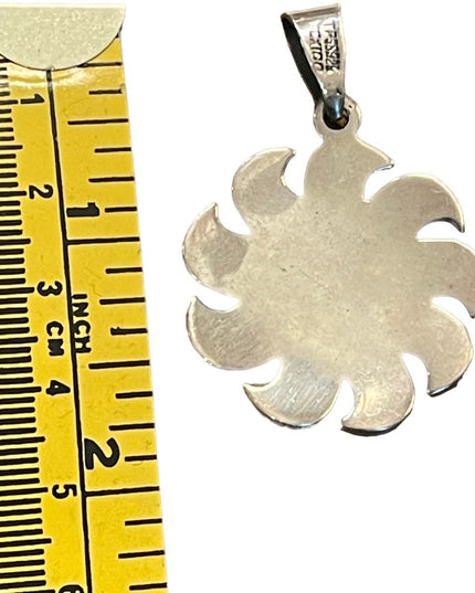 Vintage La Cara Del Sol Sterling silver Mexico 925 Necklace pendant Hallmarked
