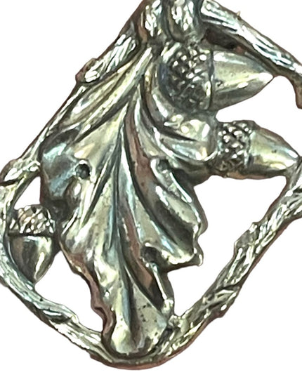 Vintage 1930s Scottish Thistle Sterling silver 925 antiqued small  Lapel brooch