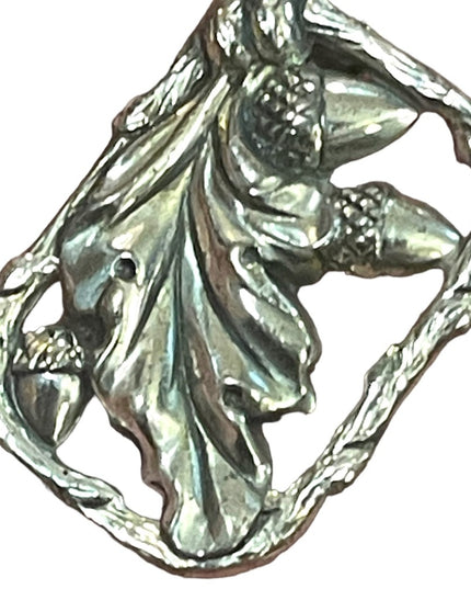 Vintage 1930s Scottish Thistle Sterling silver 925 antiqued small  Lapel brooch