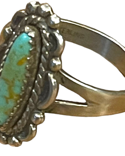 Vintage Sterling silver Bell Trading post Southwestern Turquoise  ring 925