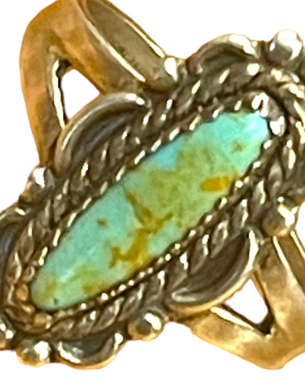 Vintage Sterling silver Bell Trading post Southwestern Turquoise  ring 925