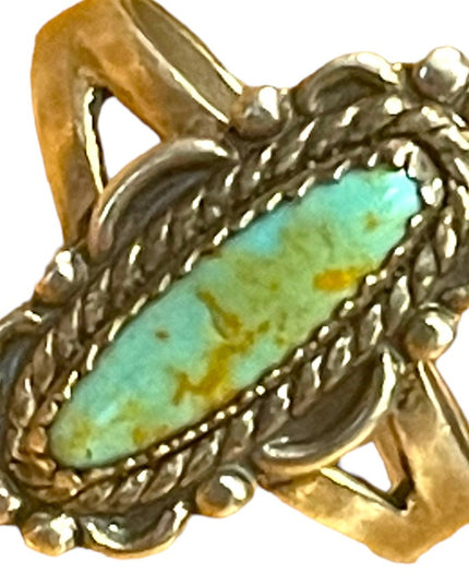 Vintage Sterling silver Bell Trading post Southwestern Turquoise  ring 925