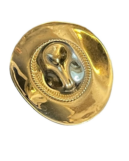 Sterling Mexico TS 77 Cowboy Hat Southwestern Brooch Pin