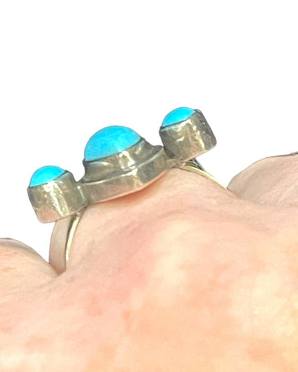 Vintage sterling silver 925 Turquoise southwestern mens ring