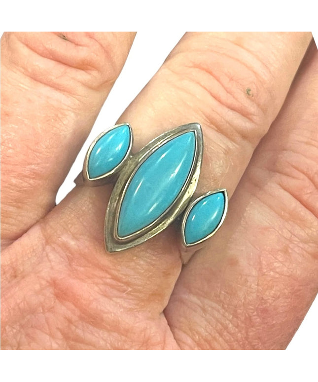 Vintage sterling silver 925 Turquoise southwestern mens ring