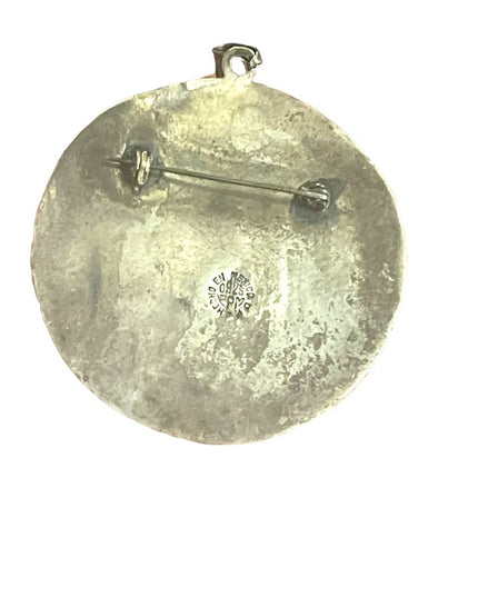 Vintage ZODIAC EPM Taxco Mexico Sterling silver pendant Waterman Aquarius