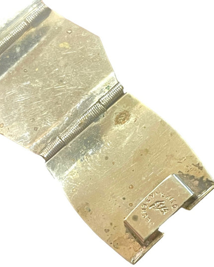 Vintage Mexico Alpaca silver Simulated turquoise mayan Aztec warrior bracelet