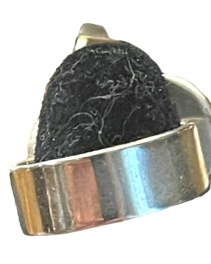 Vintage Taxco Mexico Artisan large hammered heart ring Sterling 925