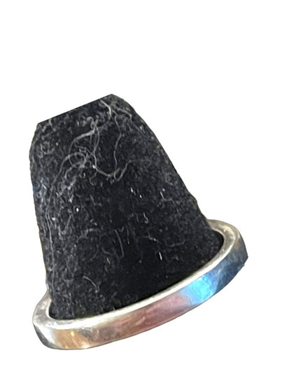 Vintage Taxco Mexico Artisan large hammered heart ring Sterling 925