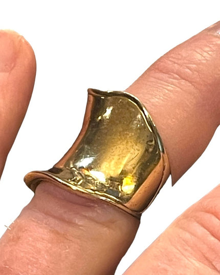 Stunning Charles Garnier Gold Plt sterling Silver 925 Modernist ring