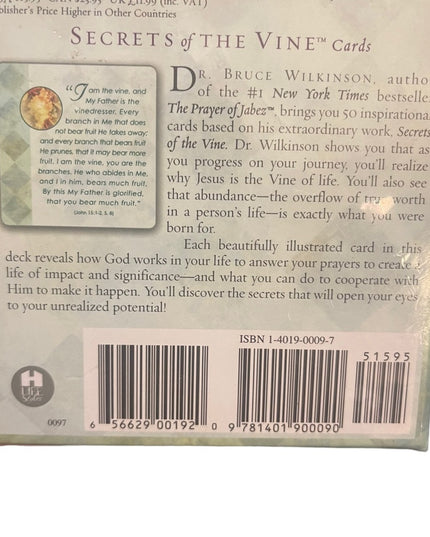 NEW NIB SECRETS OF THE VINE Bruce Wilkinson CARDS By Hay House Abundance OOP